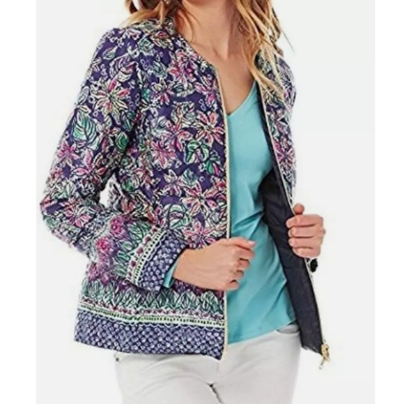 LILLY PULITZER Lilah Reversible Down Jacket NWOT. Size S - Picture 3 of 16